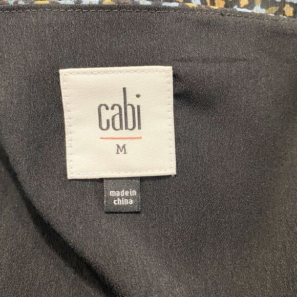 Cabi Poise Mini Shift Dress Size Medium Floral Sheer Overlay Long Bell Sleeve - Picture 8 of 10